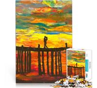Puzzle da 2000 pezzi per adolescenti Silhouette di coppia al tramonto Giocattoli antistress Gioco educativo per compleanno e Natale 70x100cm