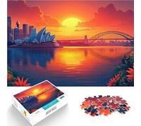 Puzzle da 2000 pezzi per adolescenti Skyline del tramonto di Sydney Gioco rompicapo Ogni pezzo è unico - Gioco divertente e stimolante per tutta la famiglia 70x100cm