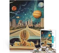 Puzzle da 2000 pezzi per adolescenti Space City Drive Antistress Vacanza in patria Uccidere il tempo Adatto per la decorazione del desktop 70x100cm