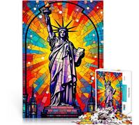Puzzle da 2000 pezzi per adolescenti Statua della Libertà New York Gioco intellettuale Ogni pezzo è unico - Gioco divertente e stimolante per tutta la famiglia 70x100cm
