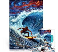 Puzzle da 2000 pezzi per adolescenti Surfista che cavalca un'onda gigante Regali di giochi impegnativi perché è ideale come regalo per tutta la famiglia 70x100cm