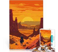 Puzzle da 2000 pezzi per adolescenti Tramonto da cowboy del selvaggio West Giochi divertenti Adatto per la decorazione del desktop 70x100cm