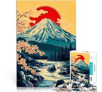 Puzzle da 2000 pezzi per adolescenti Tramonto sul Monte Fuji Gioco impegnativo e gioco in famiglia Adatto per la decorazione del desktop 70x100cm