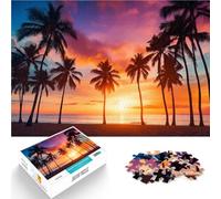 Puzzle da 2000 pezzi per adolescenti Tramonto sulla spiaggia tropicale Gara di velocità delle mani perché è ideale come regalo per tutta la famiglia 70x100cm