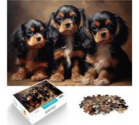 Puzzle da 2000 pezzi per adolescenti Tre Cavalier King Charles Spaniel Giocattoli antistress Giocattoli per la decorazione della casa 70x100cm