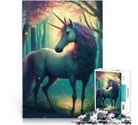 Puzzle da 2000 pezzi per adolescenti “Un unicorno dei cartoni animati” Fatto di carta，Adatto a partire dai 14 anni Decorazione artistica per la casa Regali di compleanno di Natale。misurare：70x100cm