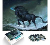 Puzzle da 2000 pezzi per adolescenti Unicorno della Montagna Nera Rompicapo per Attività divertenti a casa, regali di compleanno, regali di viaggio, 70x100cm