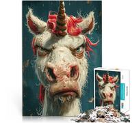 Puzzle da 2000 pezzi per adolescenti Unicorno faccia piatta Vacanza a casa: uccidere il tempo Decorazioni e regali unici per la casa 70x100cm