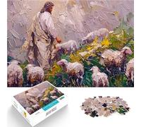 Puzzle da 2000 pezzi per adolescenti Vetrata di Gesù Cristo Giocattoli di gioco impegnativi Adatto per la decorazione del desktop 70x100cm