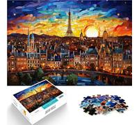 Puzzle da 2000 pezzi per adolescenti Vetrate artistiche di Parigi, Francia Fatto di carta,per età pari o superiore a 14 anni Decorazione della casa È ideale come regalo per tutta la famiglia。