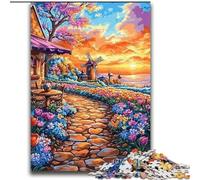 Puzzle da 2000 pezzi per adolescenti Villaggio sul mare per età 14 anni e oltre Giocattolo educativo intellettuale decomprimente Ottimo regalo 70x100cm