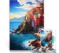 Puzzle da 2000 pezzi per adolescenti Visita Cinq Terre Antistress Vacanza in patria Uccidere il tempo Decorazioni e regali unici per la casa 70x100cm