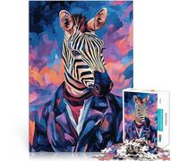 Puzzle da 2000 pezzi per adolescenti Zebra in un vestito Giocattoli per l'intrattenimento in famiglia Regalo di compleanno, regali, arte murale 70x100cm