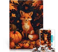 Puzzle da 2000 pezzi per adolescenti Zucche autunnali Fox Riduzione dello stress interessante Lista dei desideri con Babbo Natale 70x100cm