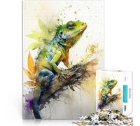 Puzzle da 2000 pezzi per adulti Acquerello lucertola Giocattolo educativo intellettuale decomprimente perché è ideale come regalo per tutta la famiglia 70x100cm