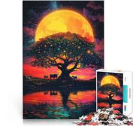 Puzzle da 2000 pezzi per adulti Albero al chiaro di luna Fatto di carta,per età 14+ Puzzle per Regali di compleanno e regali unici。misurare:70x100cm/27.5x39.3pollice