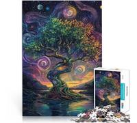 Puzzle da 2000 pezzi per adulti Albero sotto il pianeta Fatto di cartone da 14 anni in su decorazione da parete del gioco Regali unici per compleanno e Natale misurare:70x100cm