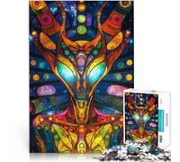 Puzzle da 2000 pezzi per adulti Alieno di vetro colorato cosmico Gioco a quiz con pezzi completamente interconnessi di forma casuale 70x100cm