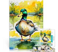 Puzzle da 2000 pezzi per adulti Anatra selvatica ad acquerello Gioco impegnativo e gioco in famiglia Giocattoli per la decorazione della casa 70x100cm