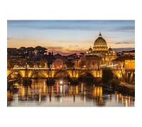 Puzzle da 2000 pezzi per adulti - Antico Ponte Sant'Angelo e Basilica di San Pietro della Città del Vaticano in Italia