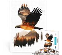 Puzzle da 2000 pezzi per adulti Aquila che vola tra le montagne Giocattolo educativo per l'apprendimento Regali di Babbo Natale segreto 70x100cm