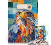 Puzzle da 2000 pezzi per adulti Aquila con cappello di carta igienica Gara di velocità delle mani Migliorare l'amore tra le coppie 70x100cm