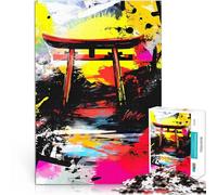 Puzzle da 2000 pezzi per adulti Arte astratta del cancello torii giapponese Gioco di famiglia per e Migliorare l'amore tra le coppie 70x100cm