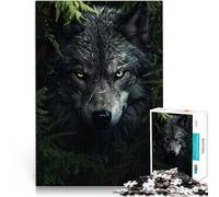 Puzzle da 2000 pezzi per adulti Arte del lupo Difficile da completare ma divertente e umoristico con poster abbinato e foglio di quiz 70x100cm