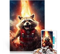 Puzzle da 2000 pezzi per adulti Arte del procione Antistress Vacanza in patria Uccidere il tempo con poster abbinato e foglio di quiz 70x100cm