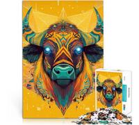 Puzzle da 2000 pezzi per adulti arte della testa di toro Giocattoli Giochi Educativi Antistress Migliorare l'amore tra le coppie 70x100cm