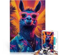 Puzzle da 2000 pezzi per adulti Arte dell'alpaca e del lama Giocattolo educativo per l'apprendimento Collezione di artisti, Belle arti 70x100cm