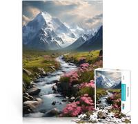 Puzzle da 2000 pezzi per adulti Arte delle montagne primaverili Fatto di cartone Adatto a persone dai 14 anni in su Giochi rilassanti Migliorare l'amore tra le coppie misurare:70x100cm