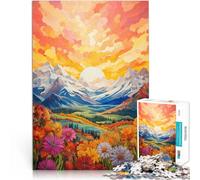Puzzle da 2000 pezzi per adulti “ Arte di montagna estiva” Fatto di carta,per 14+ Gioco impegnativo con poster e foglio del quiz abbinati。misurare:70x100cm/27.5x39.3pollice