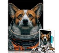 Puzzle da 2000 pezzi per adulti "Astronaut Corgi", aiuta il cervello ad allenarsi Giocattoli avvincenti per coltivare la pazienza Un'opera d'arte, 70x100cm