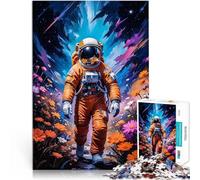 Puzzle da 2000 pezzi per adulti Astronauta nel campo di fiori giocattoli educativi per l'apprendimento è ideale come regalo per tutta la famiglia 70x100cm