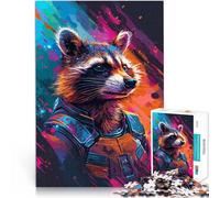 Puzzle da 2000 pezzi per adulti Astronauta Procione Spazio Fatto di cartone per età pari o superiore a 14 anni gioco educativo di apprendimento Migliorare l'amore tra le coppie misurare:70x100cm