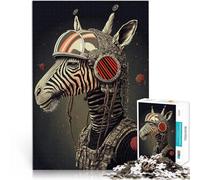 Puzzle da 2000 pezzi per adulti Astronauta Zebra per il giocattolo di sfida del gioco educativo Giocattoli per la decorazione della casa 70x100cm