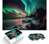 Puzzle da 2000 pezzi per adulti Aurora Boreale Capo Nord giocattoli educativi per l'apprendimento Lista dei desideri con Babbo Natale 70x100cm
