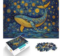 Puzzle da 2000 pezzi per adulti Balena sotto l'oceano stellato Fatto di cartone Adatto a partire dai 14 anni Giochi rilassanti Migliorare l'amore tra le coppie misurare:70x100cm