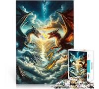 Puzzle da 2000 pezzi per adulti Battaglia del Re Drago Fatto di cartone per età 14+ Vacanze a casa: ammazzare il tempo Regali di giochi impegnativi misurare:70x100cm