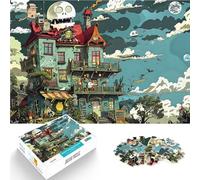 Puzzle da 2000 pezzi per adulti Casa pazza V2 Giocattoli educativi per l'apprendimento Giochi per famiglie per la decorazione della casa 70x100cm