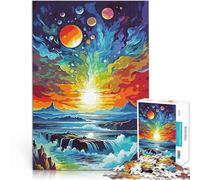 Puzzle da 2000 pezzi per adulti Cascata Cosmica Difficile da completare ma divertente e umoristico Lista dei desideri con Babbo Natale 70x100cm