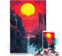 Puzzle da 2000 pezzi per adulti Cascata del Sunset Canyon Giocattoli di gioco impegnativi con pezzi completamente interconnessi di forma casuale 70x100cm