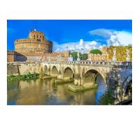 Puzzle da 2000 pezzi per adulti, castello di Sant'Angelo in riva al Tevere a Roma, Italia, gioco e puzzle giocattolo per adolescenti