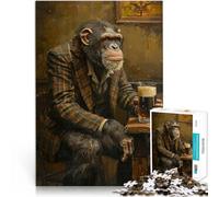 Puzzle da 2000 pezzi per adulti Chimpanzee Irish Pub Fatto di carta,per età pari o superiore a 14 anni Antistress Sfida difficile regalo di compleanno。misurare:70x100cm/27.5x39.3pollice