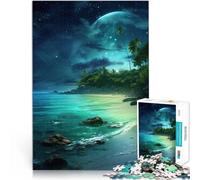 Puzzle da 2000 pezzi per adulti Cielo notturno dell'oceano blu Fatto di carta,Adatto a persone dai 14 anni in su Antistress Sfida difficile Regalo di compleanno di Natale。misurare:70x100cm