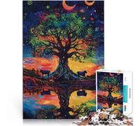 Puzzle da 2000 pezzi per adulti Cielo stellato albero della vita Assemblaggio del modello Collezione di artisti, Belle arti 70x100cm