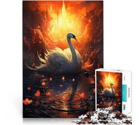 Puzzle da 2000 pezzi per adulti Cigno del Lago Fiammeggiante giochi divertenti per famiglie Regalo di compleanno, regali, arte murale 70x100cm
