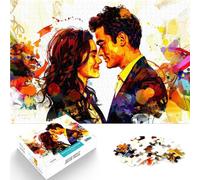 Puzzle da 2000 pezzi per adulti Coppia romantica acquerello Giocattolo educativo per l'apprendimento Giocattoli per la decorazione della casa 70x100cm