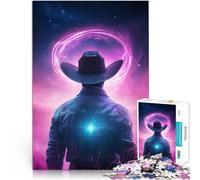 Puzzle da 2000 pezzi per adulti Cowboy nello spazio Difficile da completare ma divertente e umoristico con poster abbinato e foglio di quiz 70x100cm